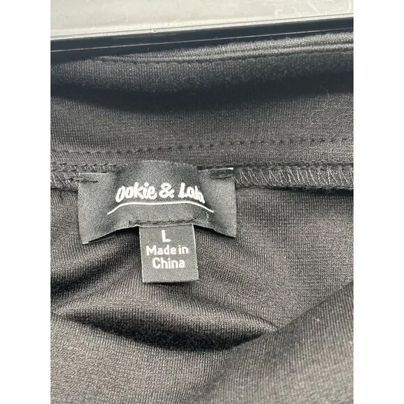 Oakie & Lola Women’s Pleated A-Line Skater Skirt, black, L- preowned - Picture 4 of 6